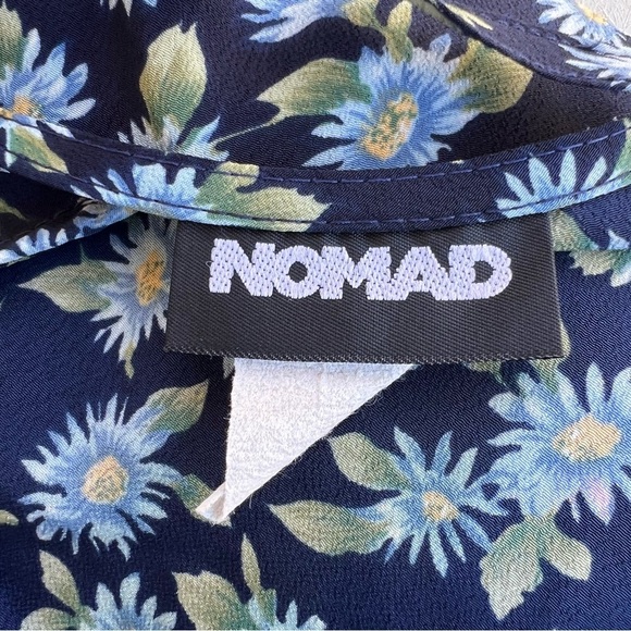 Vintage Nomad Navy Floral Dress Women Size Medium - Picture 7 of 7